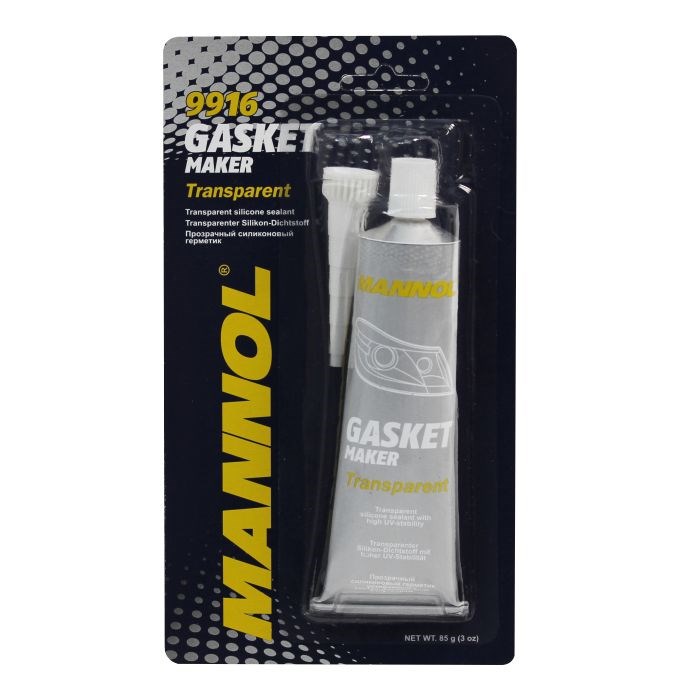 9916 Gasket Maker Transparent 85 гр. Прозрачный силиконовый герметик (от -40 С до +180 С), 2410, Mannol