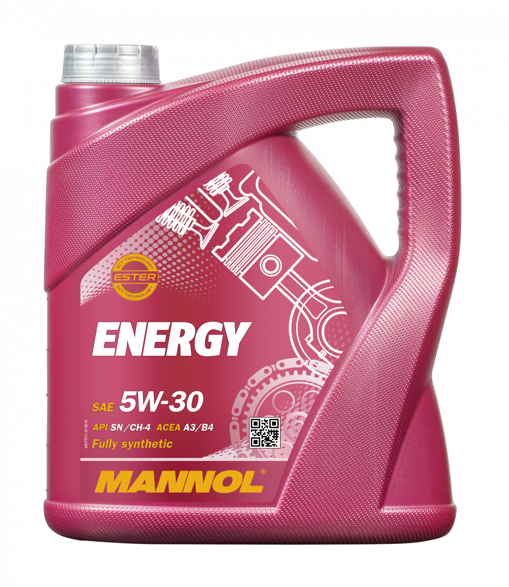 7511 Energy 5W-30 4L, 7017, масло синтетическое, Mannol