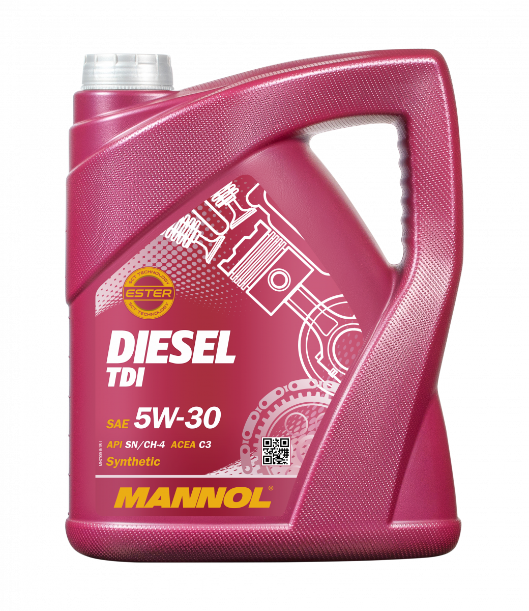 7909 Diesel TDI 5W-30 5L, 1036, масло синтетическое, Mannol