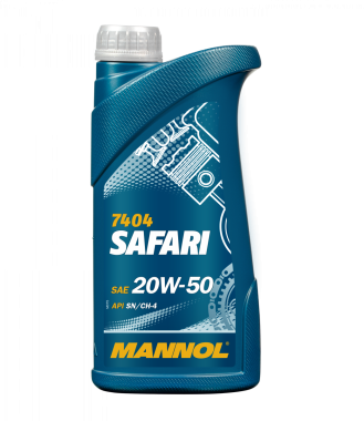 7404 Safari 20W-50 1L, 1225, масло минеральное, Mannol
